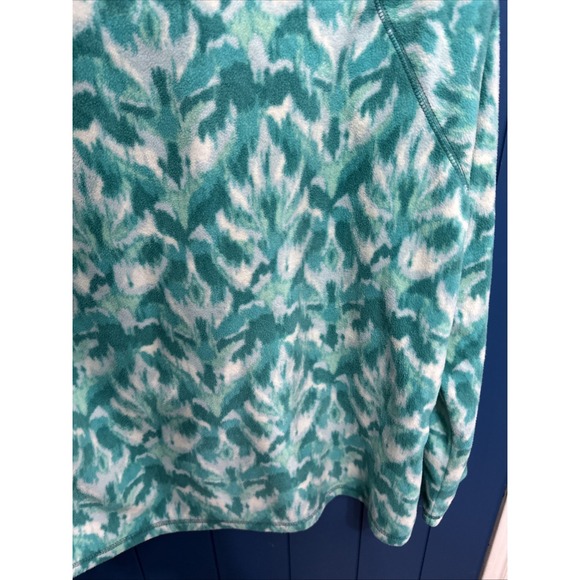 EDDIE BAUER (Large) Womens 1/4 Zip Polar Fleece Pullover Top Ikat Fabric - Picture 14 of 14